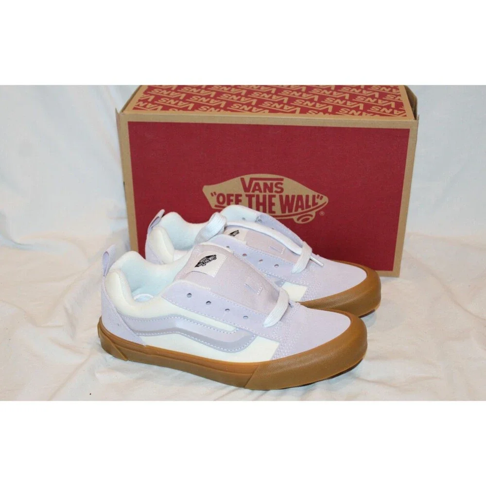 Vans Knu Skool Lavender Purple White Sneakers Youth 5.5 Women's 37 NIB